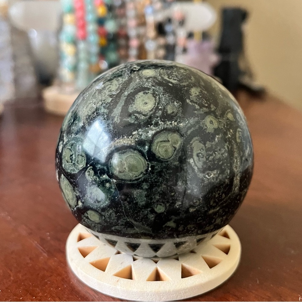 Kambaba Jasper Sphere | Natural Stone Crystal Ball | Healing & Meditation Stone